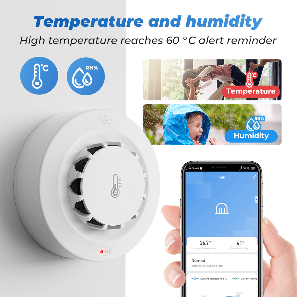 Tuya WiFi Temperatur- und Feuc – Smoke Leak Detector Bewertung und Preis