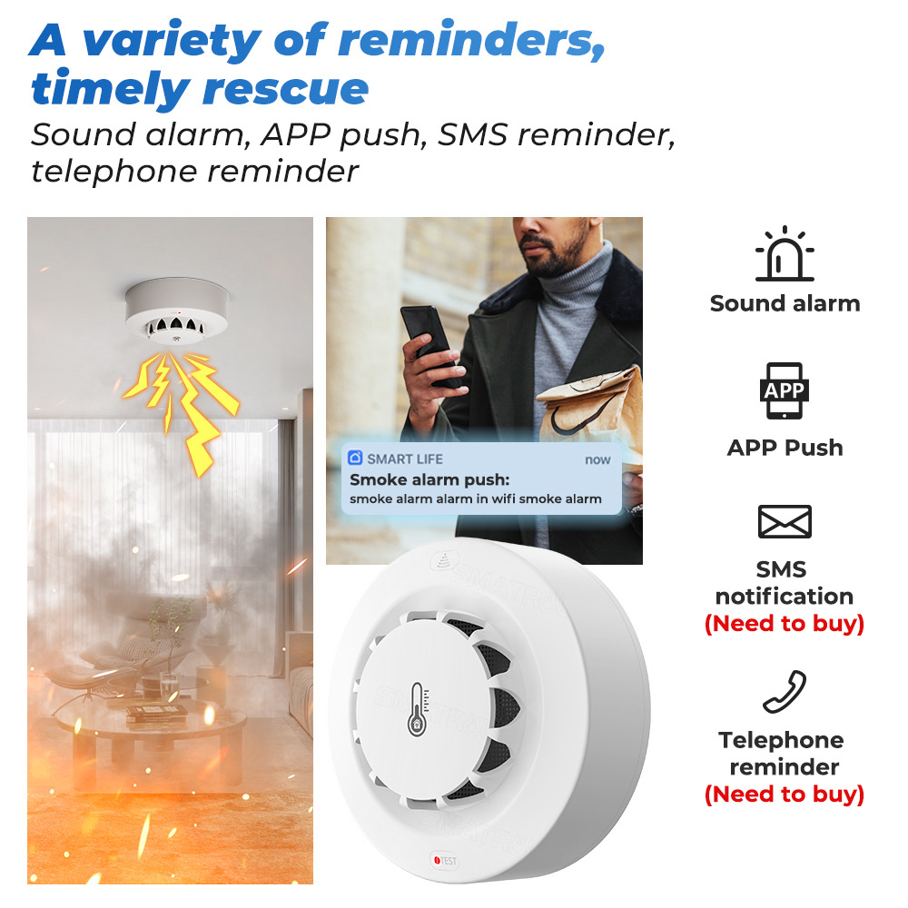 Tuya WiFi Temperatur- und Feuc – Smoke Leak Detector Bewertung und Preis